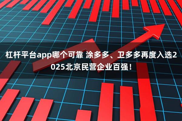 杠杆平台app哪个可靠 涂多多、卫多多再度入选2025北京民营企业百强！